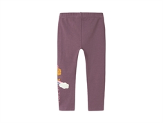 Mørke lilla leggings med paw patrol print på det ene ben fra Name It 13240601 arctic dusk bagfra